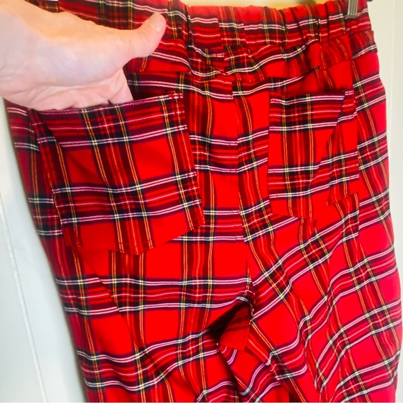 Like An Angel Red Plaid Punk Rock Joggers With Zipper Legs Womens Plus Size 1X - Picture 5 of 9
